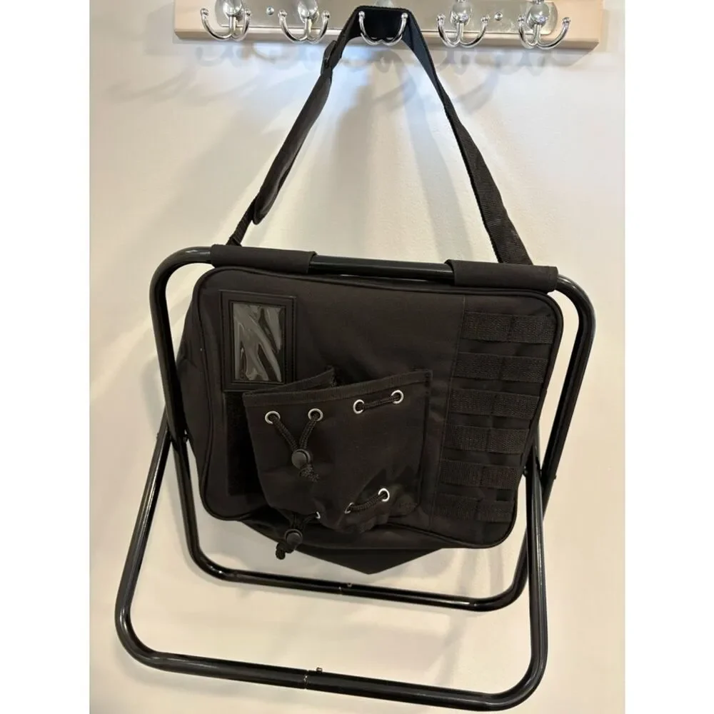 Mercedes Black Men’s Basecamp Cooler Bag with Integrated Foldable Stool